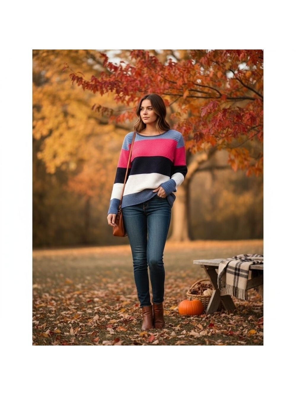 Skovhuus striped organic cotton sweater size small